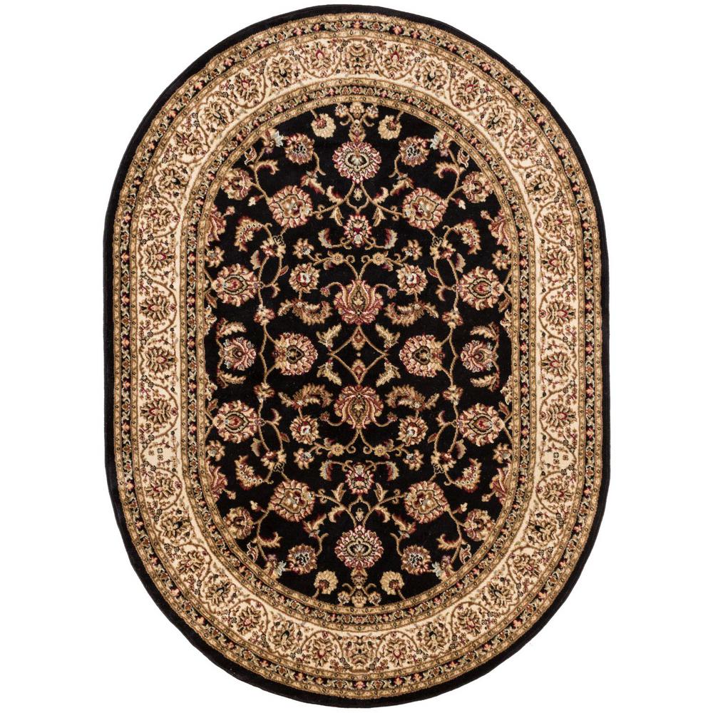 Well Woven Barclay Sarouk Black 11 ft. x 9 ft. Traditional Oriental Oval Area Rug549334O The