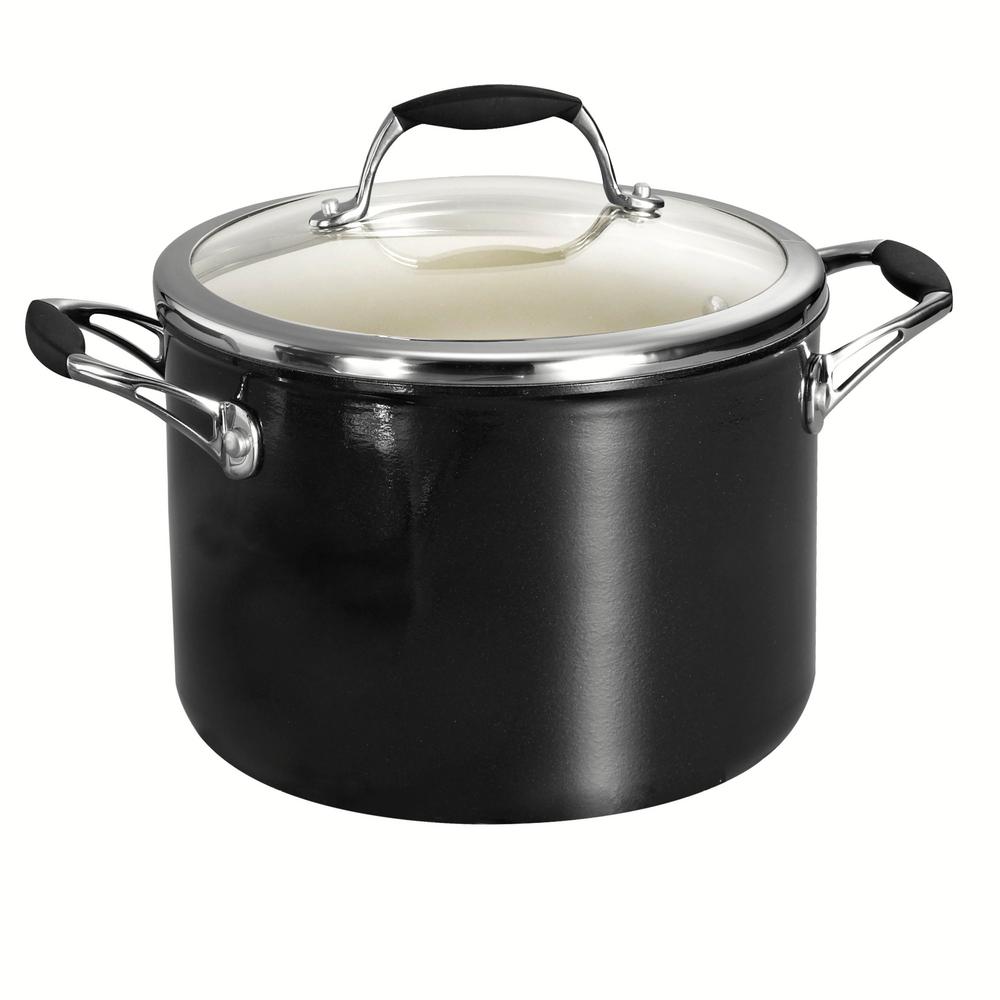 Tramontina Gourmet Ceramica Deluxe 6 Qt. Aluminum Stock Pot with Lid