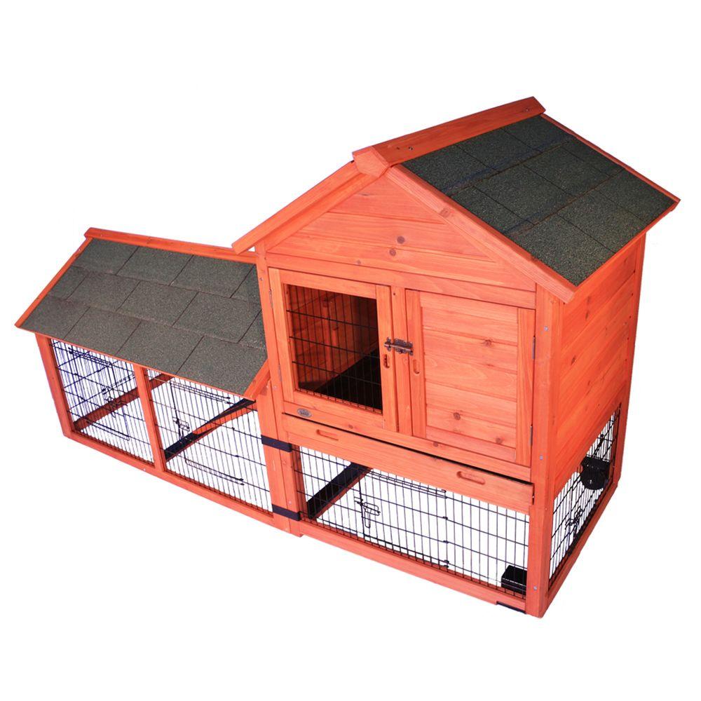 TRIXIE 6.5 ft. x 2.6 ft. x 3.7 ft. Rabbit Enclosure with Outdoor Run