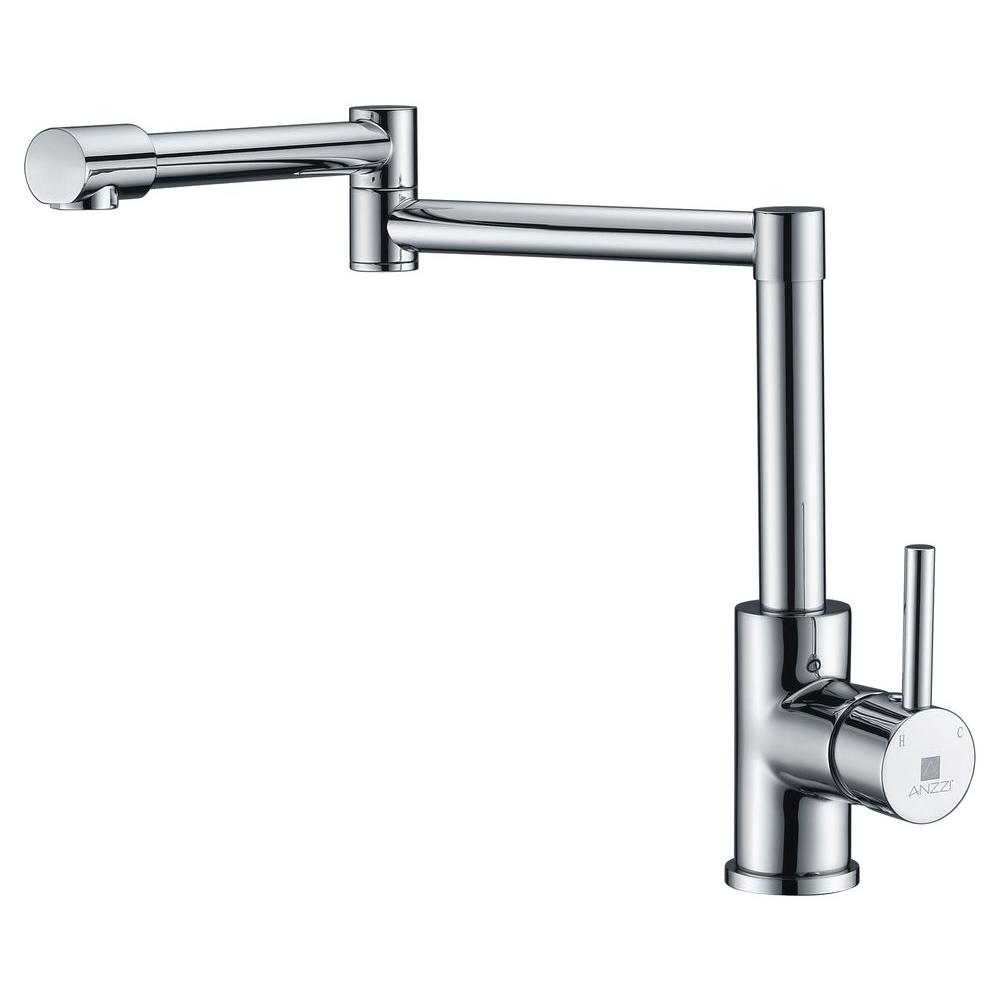 Pot Fillers Kitchen Faucets The Home Depot Manis Series Deck Mounted Pot Filler In Polished Chrome