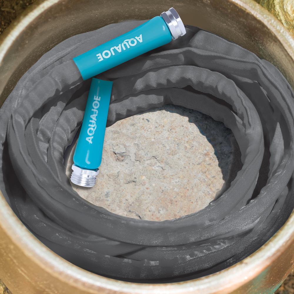 Aqua Joe 5 8 In Dia X 25 Ft Ultra Flexible Kink Free Fiberjacket Garden Hose Metal Fittings Ajfjh25 58 Pro The Home Depot - Aqua Joe Steel Garden Hose Holder With Faucet Aqua Joe 5 8 In Dia X 25 Ft Ultra Flexible Kink Free Fiberjacket Garden Hose Metal Fittings Ajfjh25 58 Pro The Home Depot - Aqua Joe Steel Garden Hose Holder With Faucet