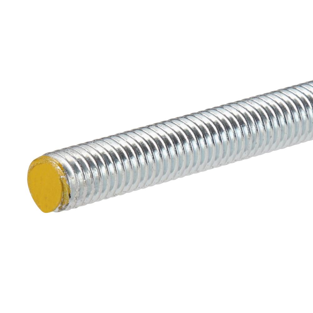 36/" Length 1//2/"-20 Thread Size Right Zinc Plated Steel Fully Threaded Rod