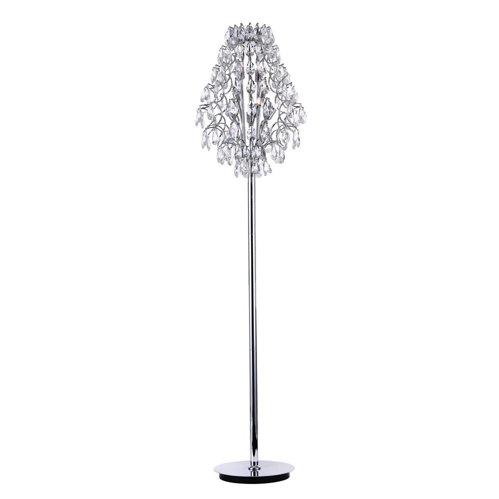Cwi Lighting Charismatic 65 In Chrome Floor Lamp 5011f15c Clear