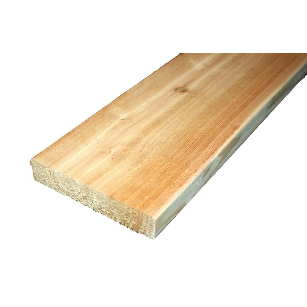 5/4 in. x 6 in. x 8 ft. Premium KilnDried Cedar Decking Board90052 The Home Depot