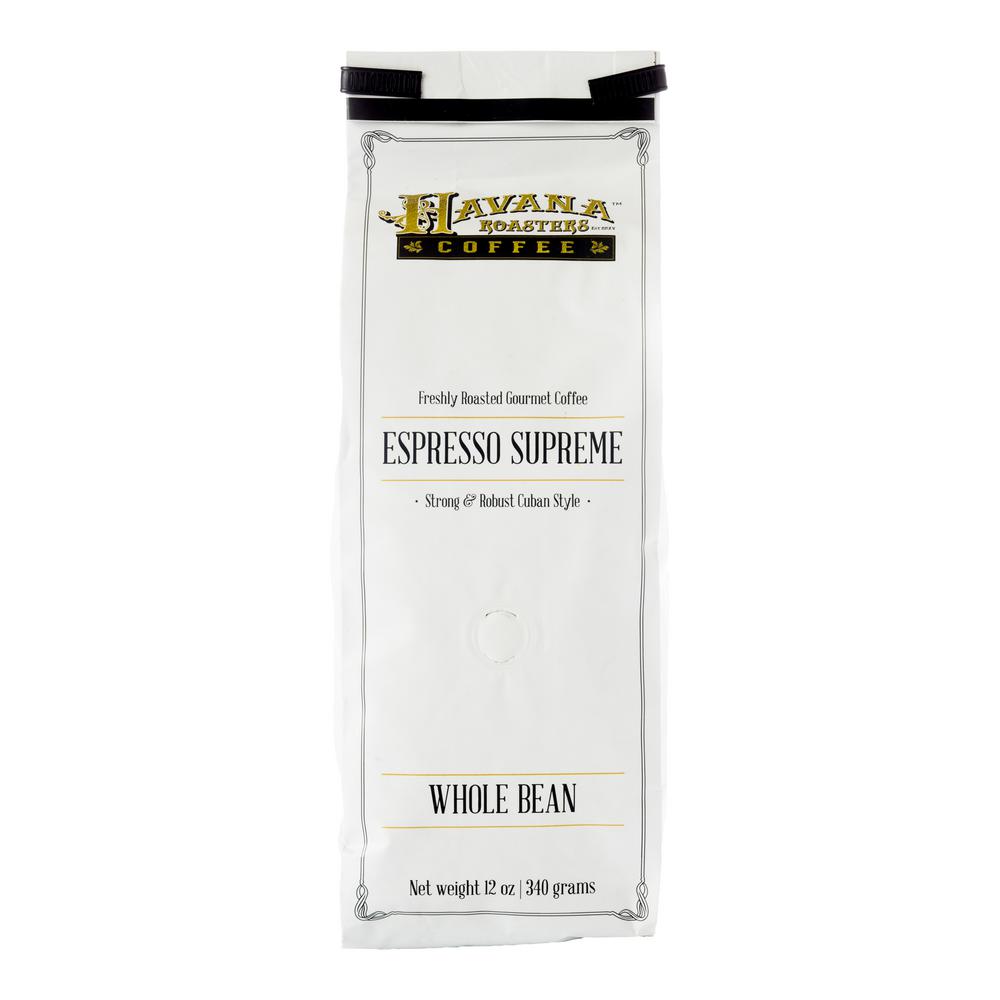 Havana Roasters Espresso Supreme 12 Oz Coffee Bag Whole Havana Roasters Espresso Supreme 12 Oz Coffee Bag Whole Beans Bags