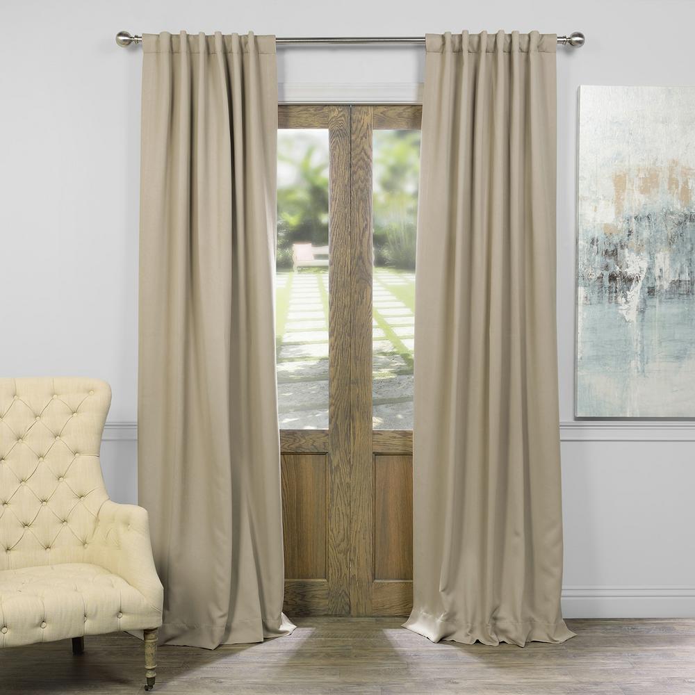 Exclusive Fabrics Furnishings Semi Opaque Clic Taupe Beige Exclusive Fabrics Furnishings Semi Opaque Clic Taupe Beige Blackout Curtain 50 In
