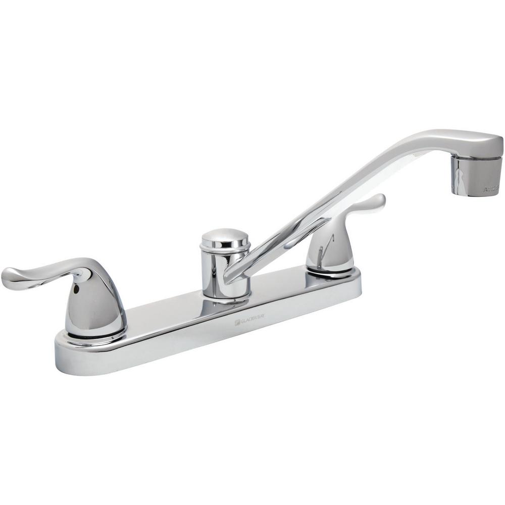 Glacier Bay All-in-One Dual Mount Stainless Steel 33 in. 2-Hole Double