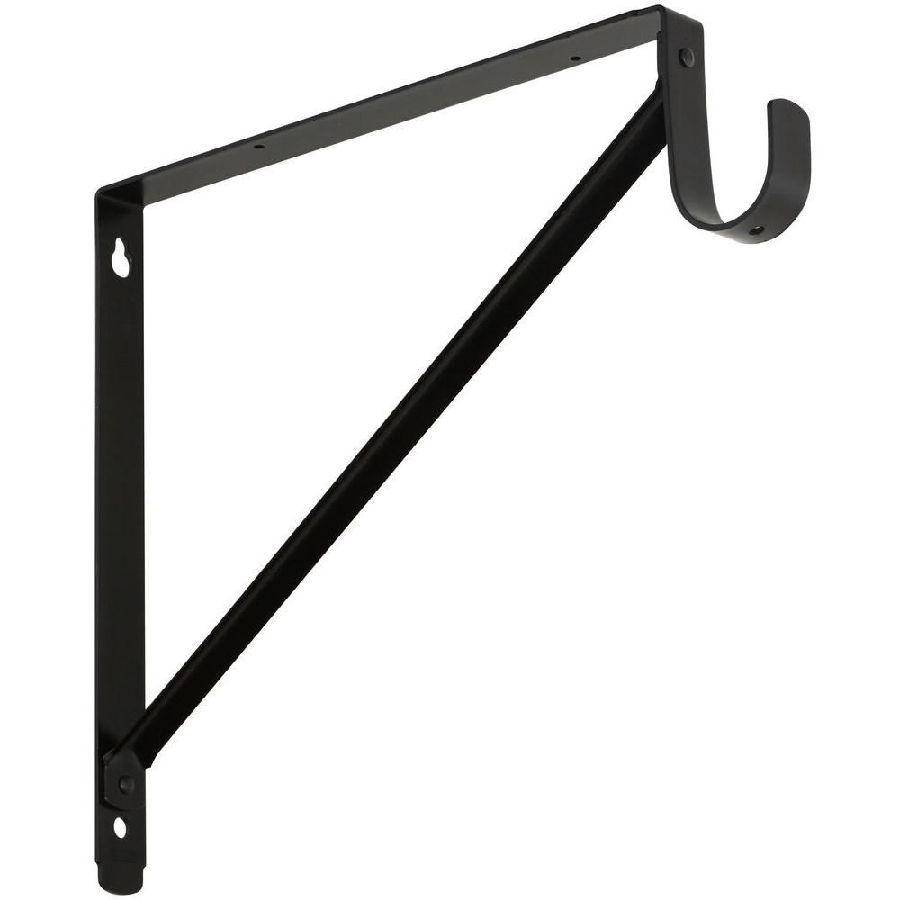 Stanley-National Hardware 11 in. x 12-5/8 in. Shelf Hanging Rod Bracket ...