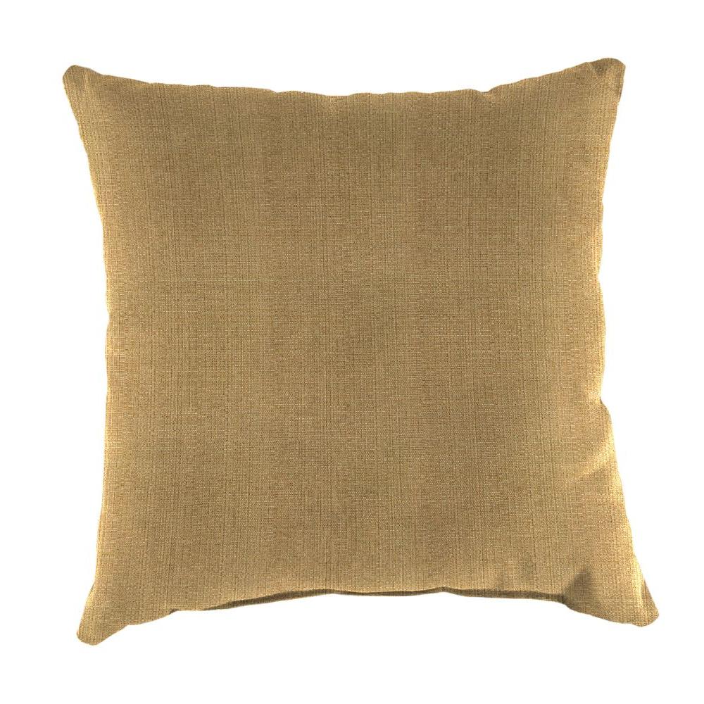 Jordan Manufacturing Sunbrella Linen Straw Square Outdoor Throw Pillow