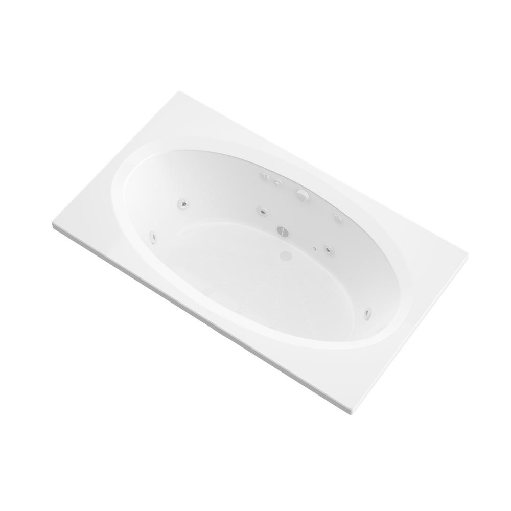 Universal Tubs Imperial 6 ft. Rectangular Dropin Whirlpool Bathtub in
