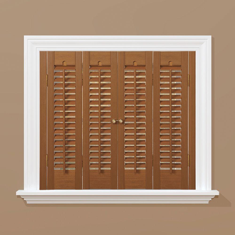 Home Basics Traditional Faux Wood Oak Interior Shutter Price Varies By Size