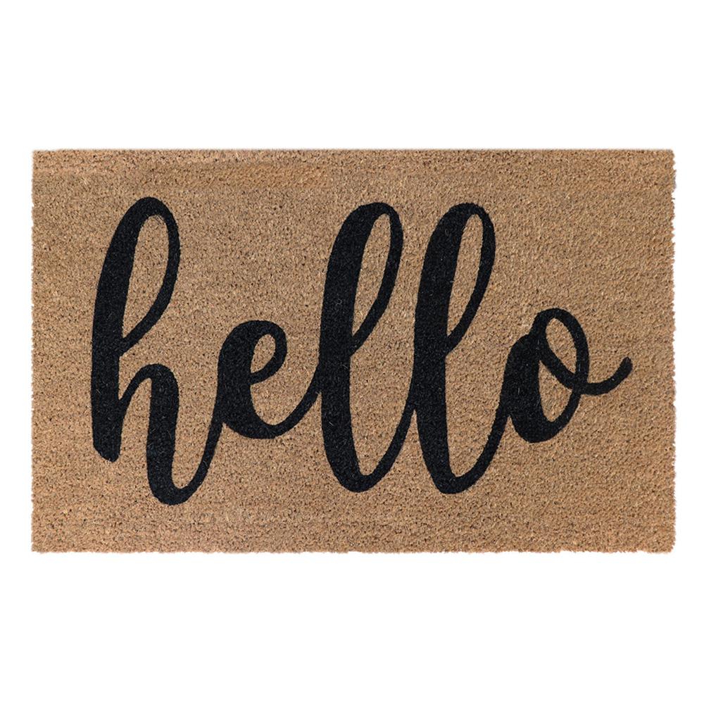 Trafficmaster Hello 18 In X 30 In Coir Door Mat Kera 22318 31b