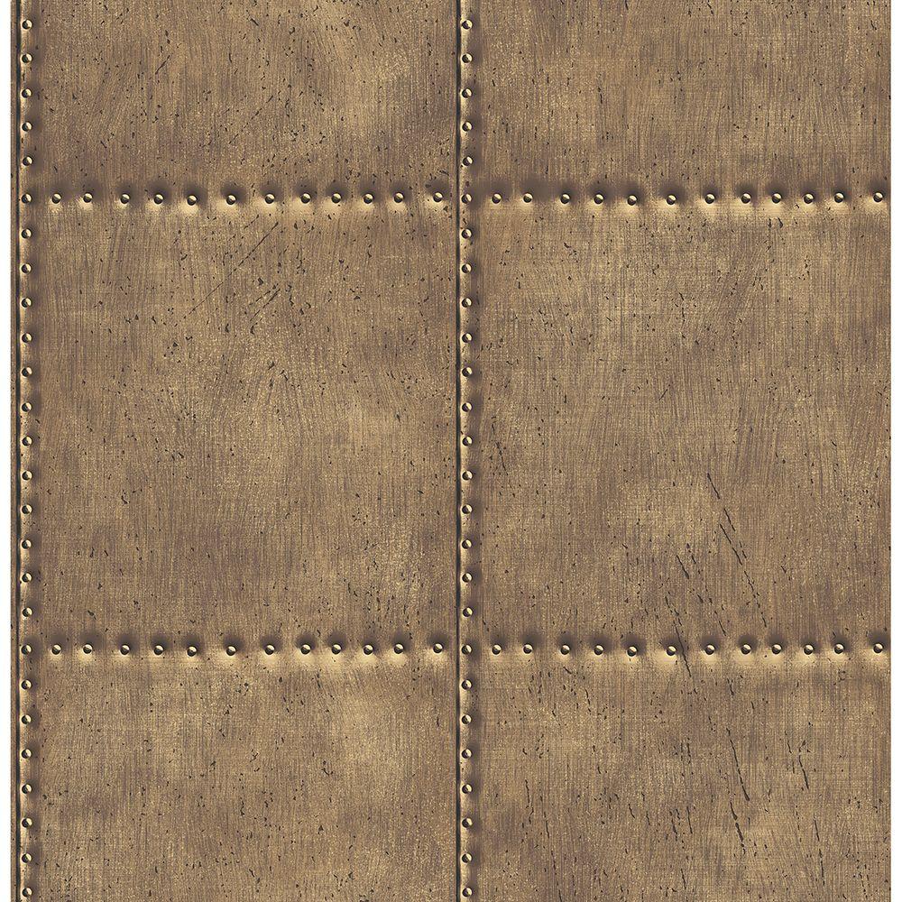 Brewster Brass Sheet Metal Rivets Wallpaper 2701 22341 The Home