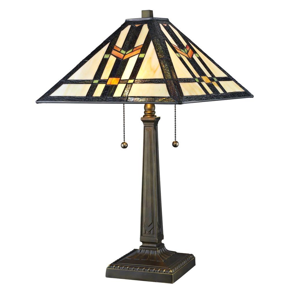 Serena D Italia Tiffany Geo Hex Styled 23 In Bronze Table Lamp