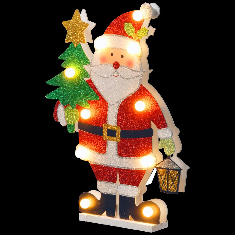 National Tree Company  Pre Lit 17 in Wooden Santa MZC 1326 