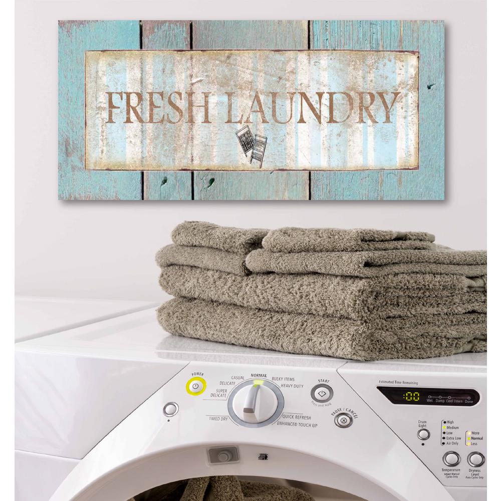 Courtside Market 12 in. x 24 in. "Laundry Room II" Canvas Printed Wall