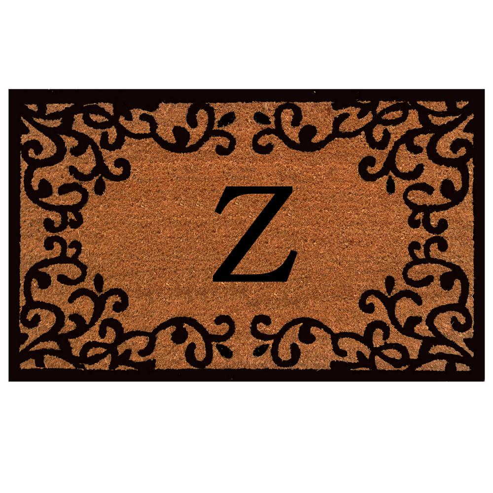 Home More Chateaux Monogram Door Mat 24 In X 36 In Letter Z