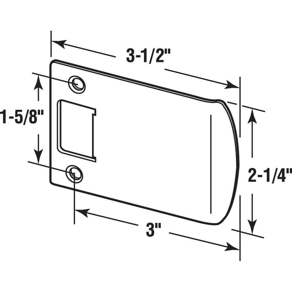 8 Long x 3-1//2 Wide Strike Protector