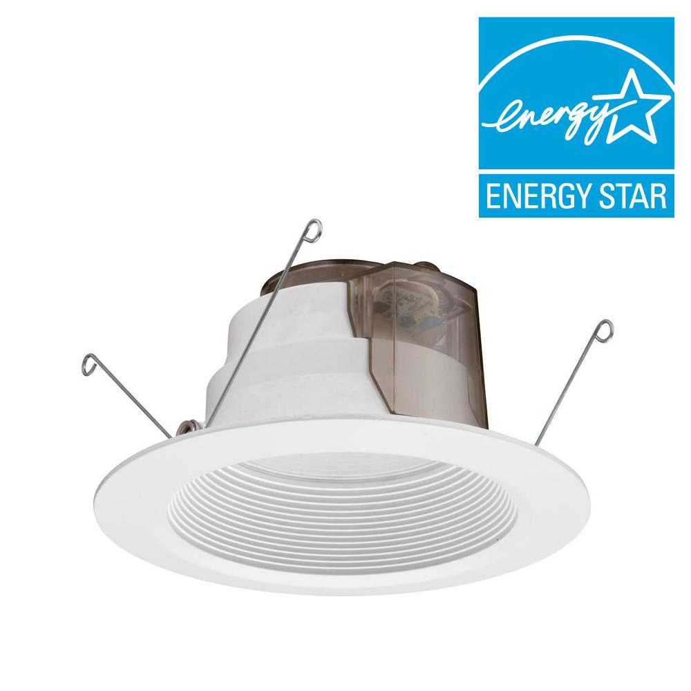 Lithonia Lighting 6 in. White Recessed LED High Ceiling Baffle