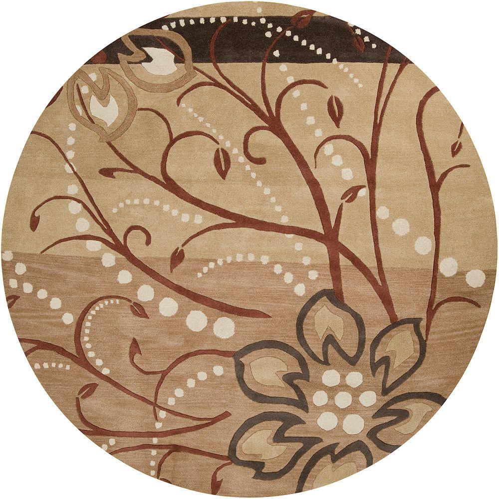 Artistic Weavers Fremont Tan Wool 8 ft. x 8 ft. Round Area Rug-Fremont ...