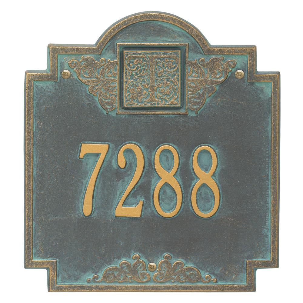 Whitehall Products Monogram Address Personalized Plaque 5005bv