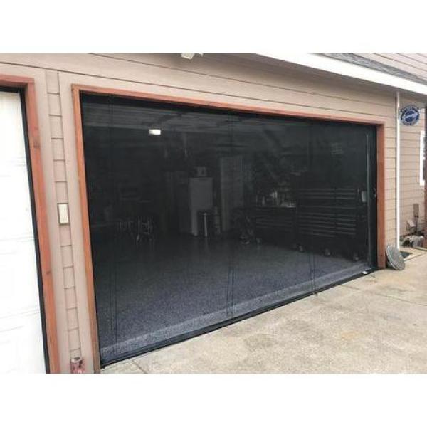 Fresh Air Screens 9 ft. x 7 ft. 2-Zipper Garage Door Screen With Rope ...