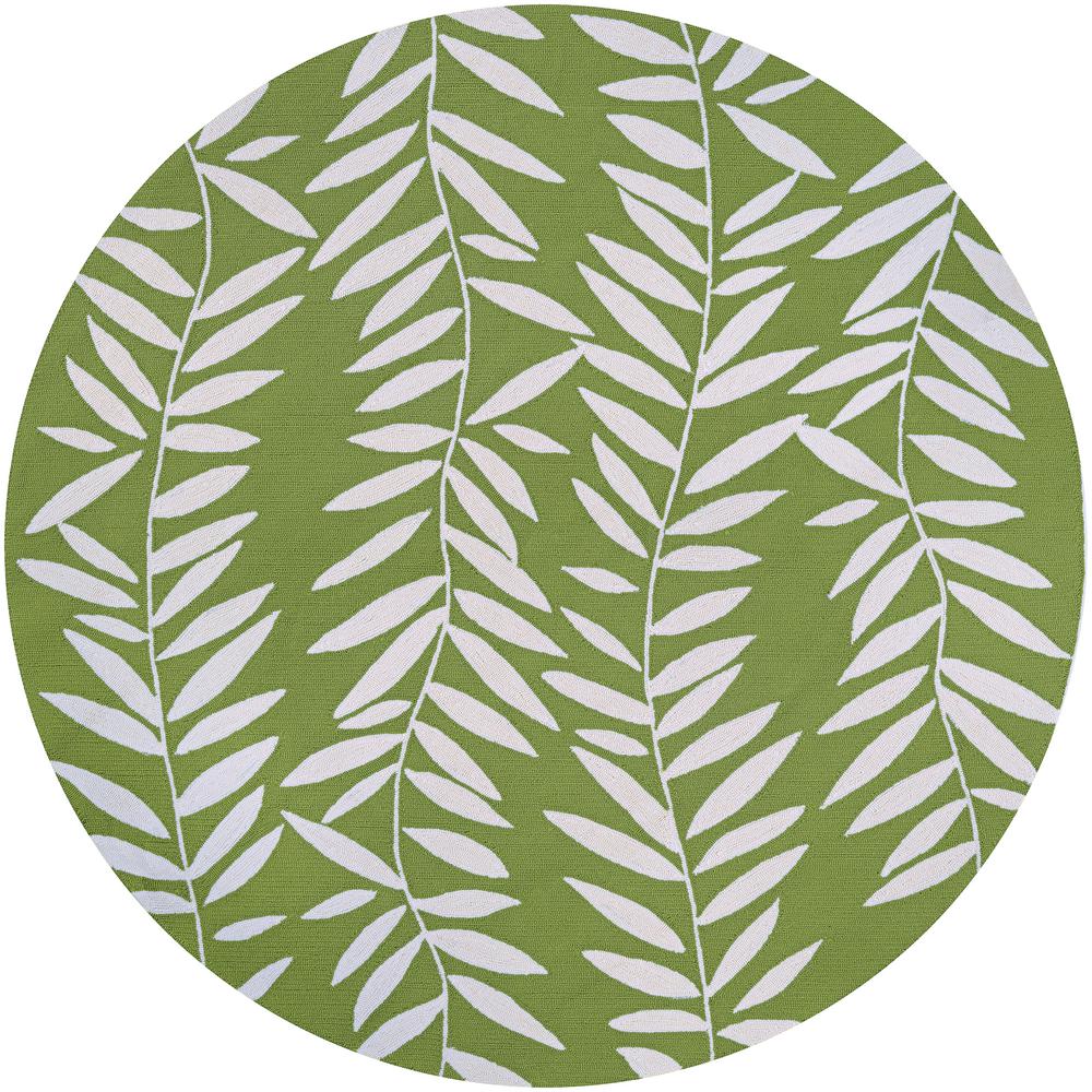 Couristan Covington Bamboo Leaves Lime 8 Ft X Round Indoor Couristan Covington Bamboo Leaves Lime 8 Ft X Round Indoor Outdoor