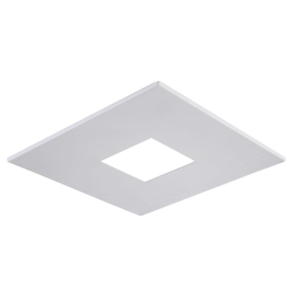 Elegant Lighting 4 In Matte White Recessed Square Shower Trim With Elegant Lighting 4 In Matte White Recessed Square Shower Trim With Frosted Glasatte