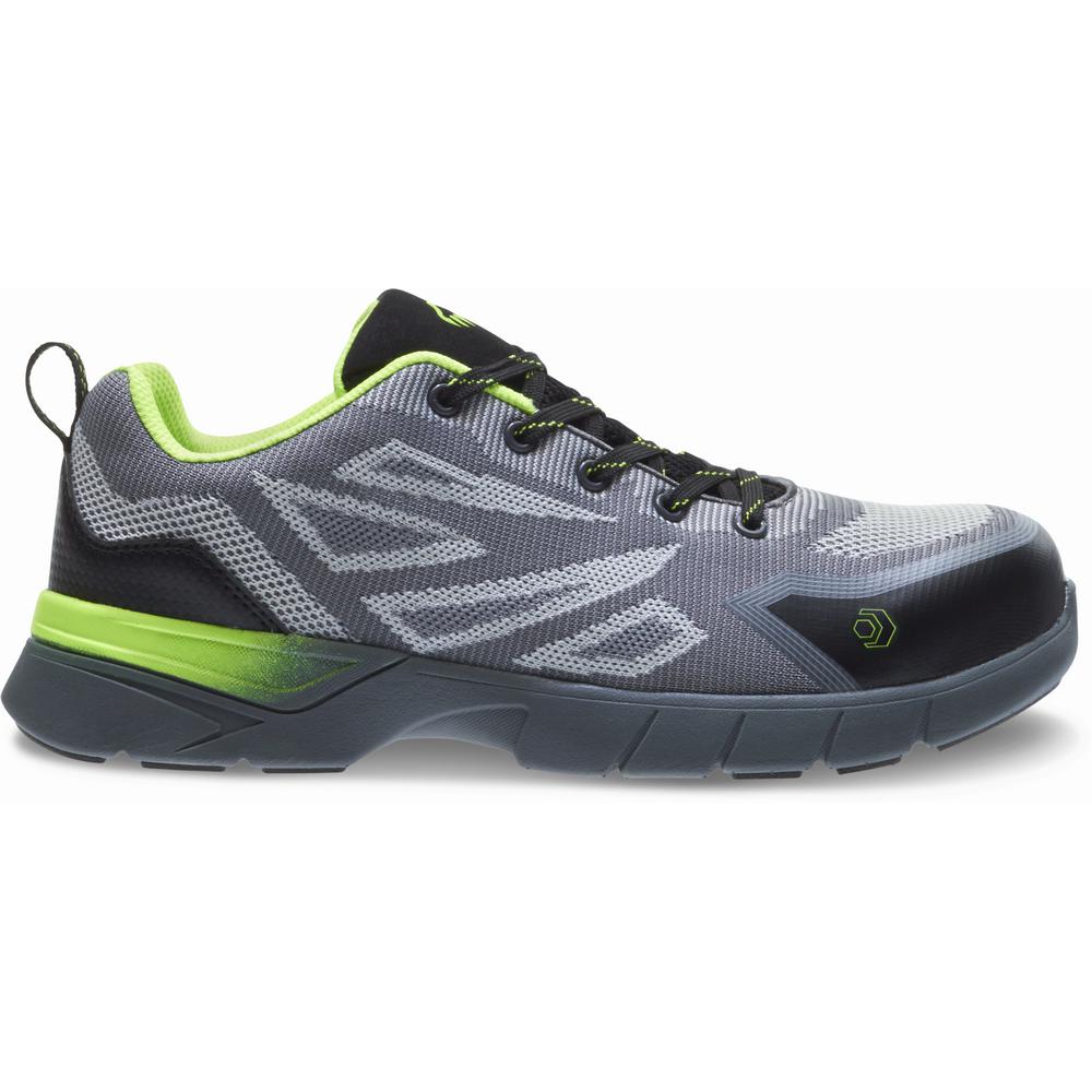Wolverine Men's Jetstream II Slip Resistant Athletic Shoes - Composite Toe - Grey/Green Size 10.5(M) was $100.0 now $50.0 (50.0% off)