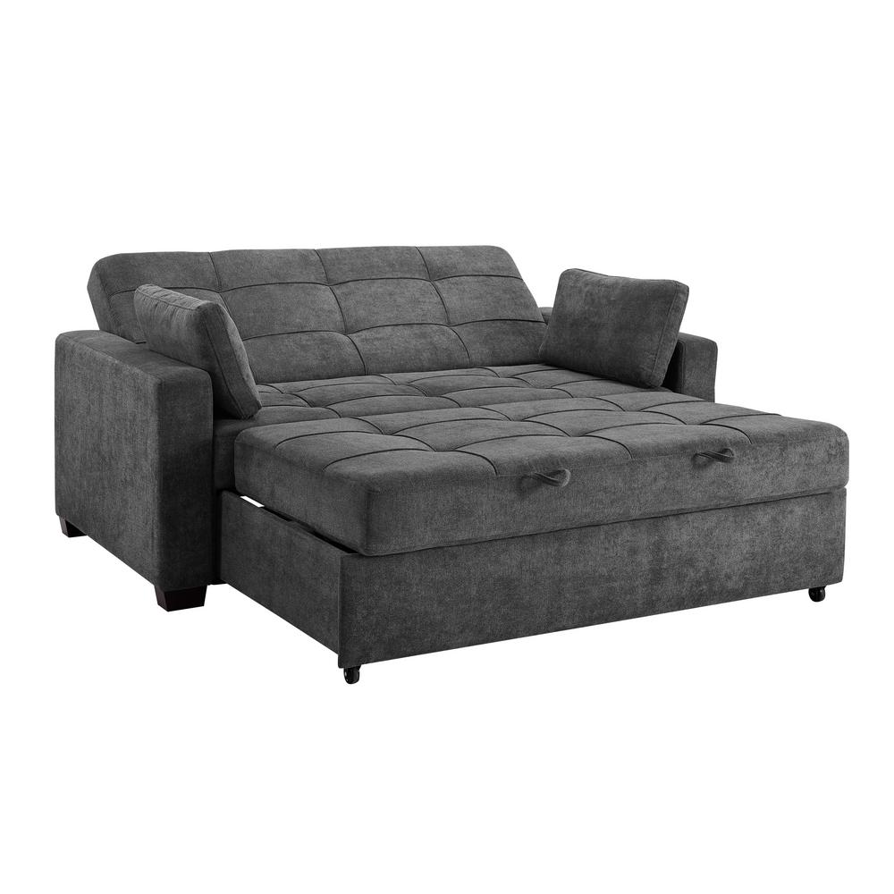 Serta Harrington Grey Queen Convertible Sofa Sa Hptsa3tm3011