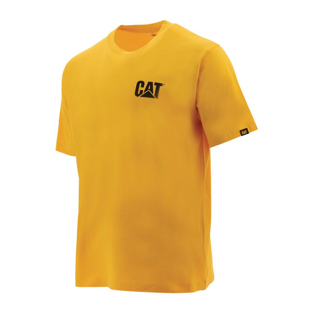 Caterpillar Trademark Men's Tall-Large Yellow Cotton Short Sleeve T ...