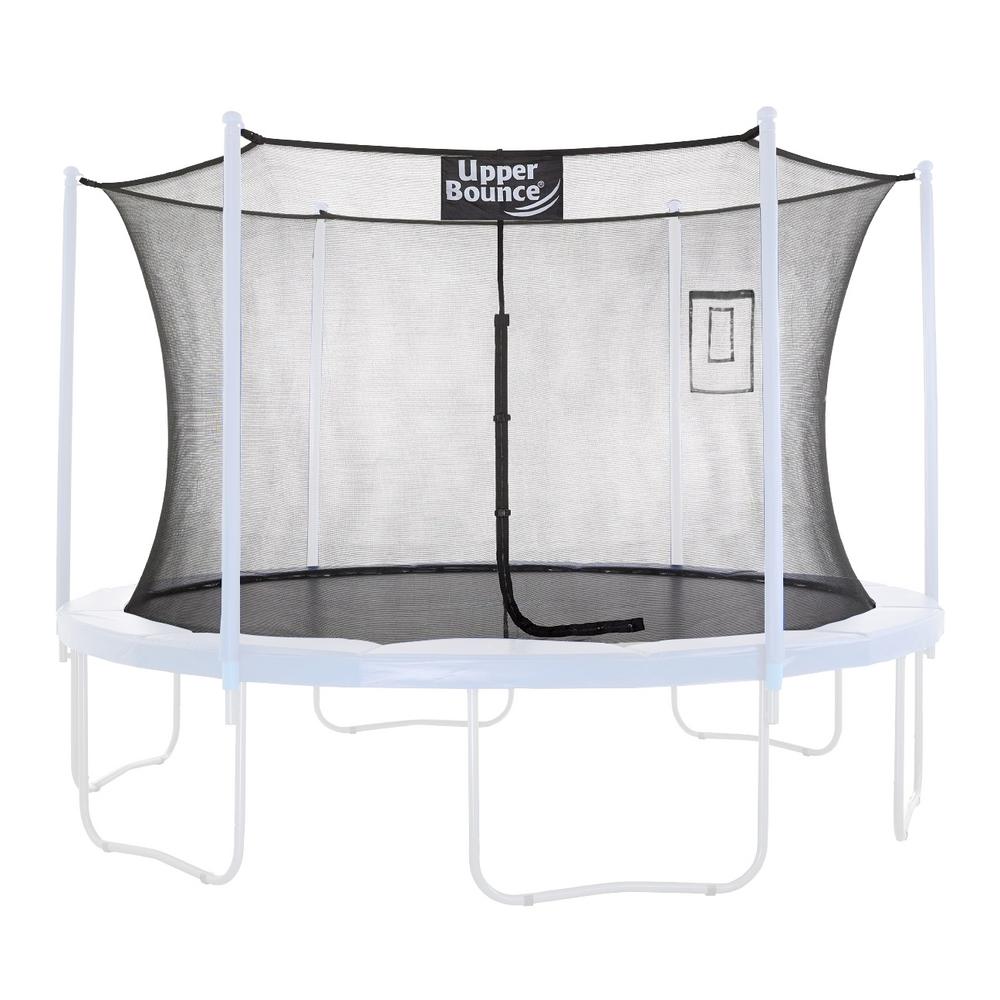 Upper Bounce Trampoline Safety Enclosure Replacement Net With Smartphone Tablet Selfie Livestream Pouch Ubnet 14 6 Istp The Home Depot