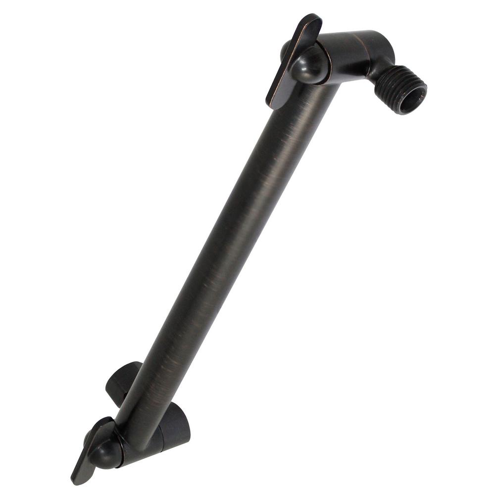 MODONA 13 in. Adjustable Shower Arm with Inch Tubing, Rubbed Bronze