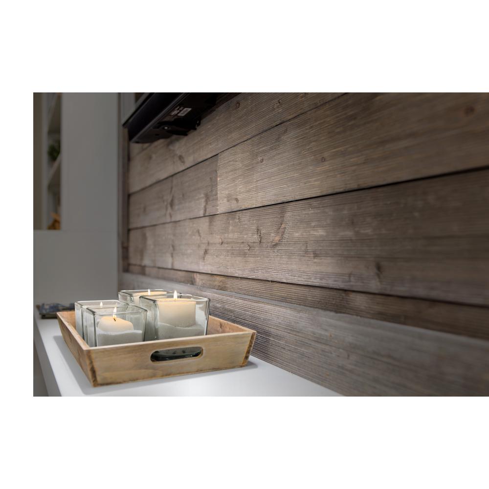 Shiplap Pine Board 1" x 6"x 6 ft Distressed Barn Wood Gray PreFinished