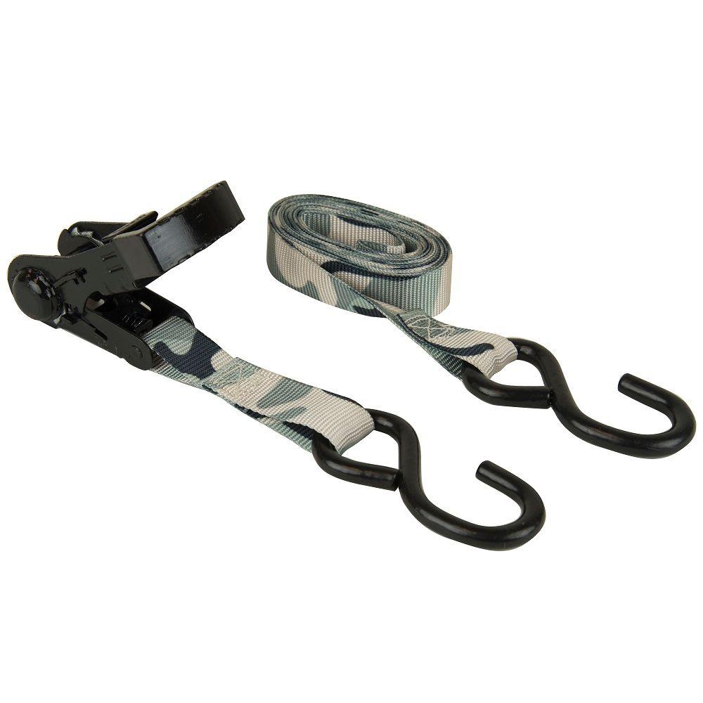 US SELLER ~ Ratchet Tie Down Cargo Strap 1/" inch x 13/' Ft with S Hook ~Brand New