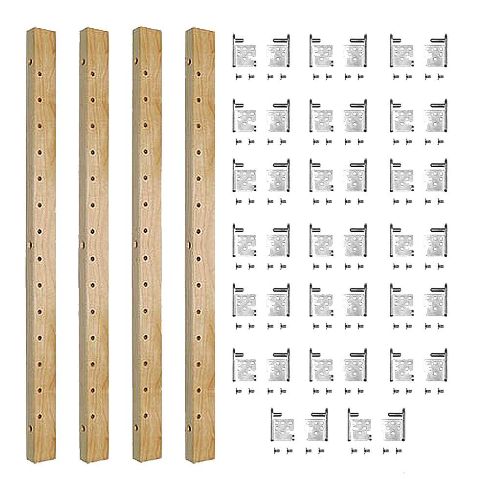 Century Components 5Shelf 58 in. L x 11/4 in. W Maple Pilaster Kit