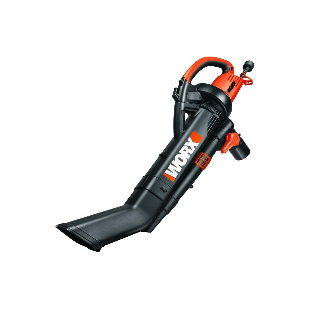 Worx 210 MPH 350 CFM Electric 12 Amp Leaf Blower/Mulcher/Vac with Metal Impeller by Worx