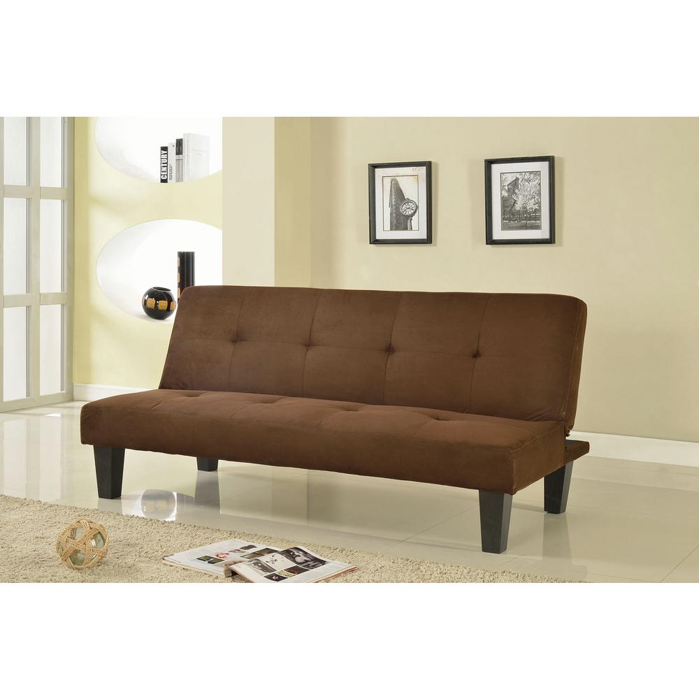 Brown Fabric Futons Living Room Furniture The Home Depot