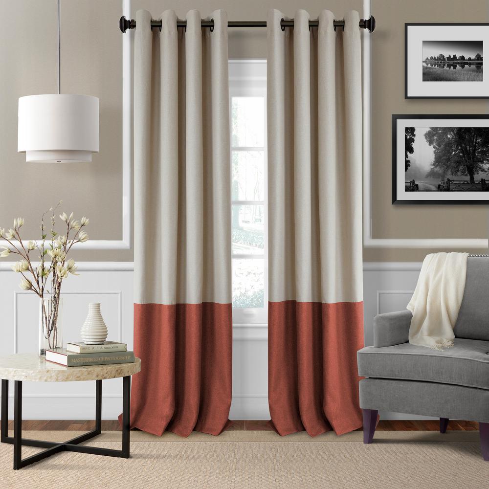 Rust Polyester Curtains Drapes Window Treatments The