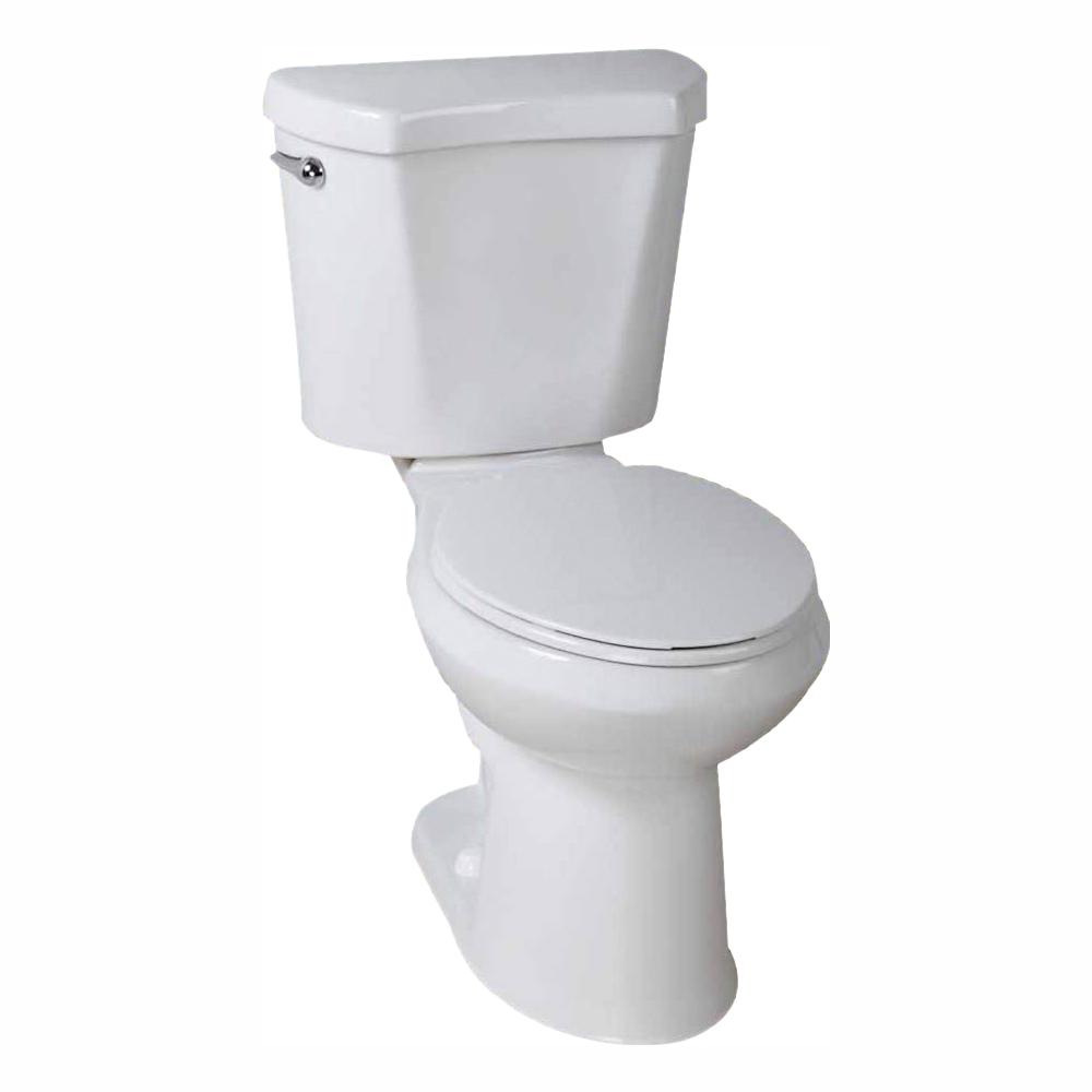 Glacier Bay 2 Piece 1 28 Gpf High Efficiency Single Flush Round Toilet In White Seat Included 9 Pack