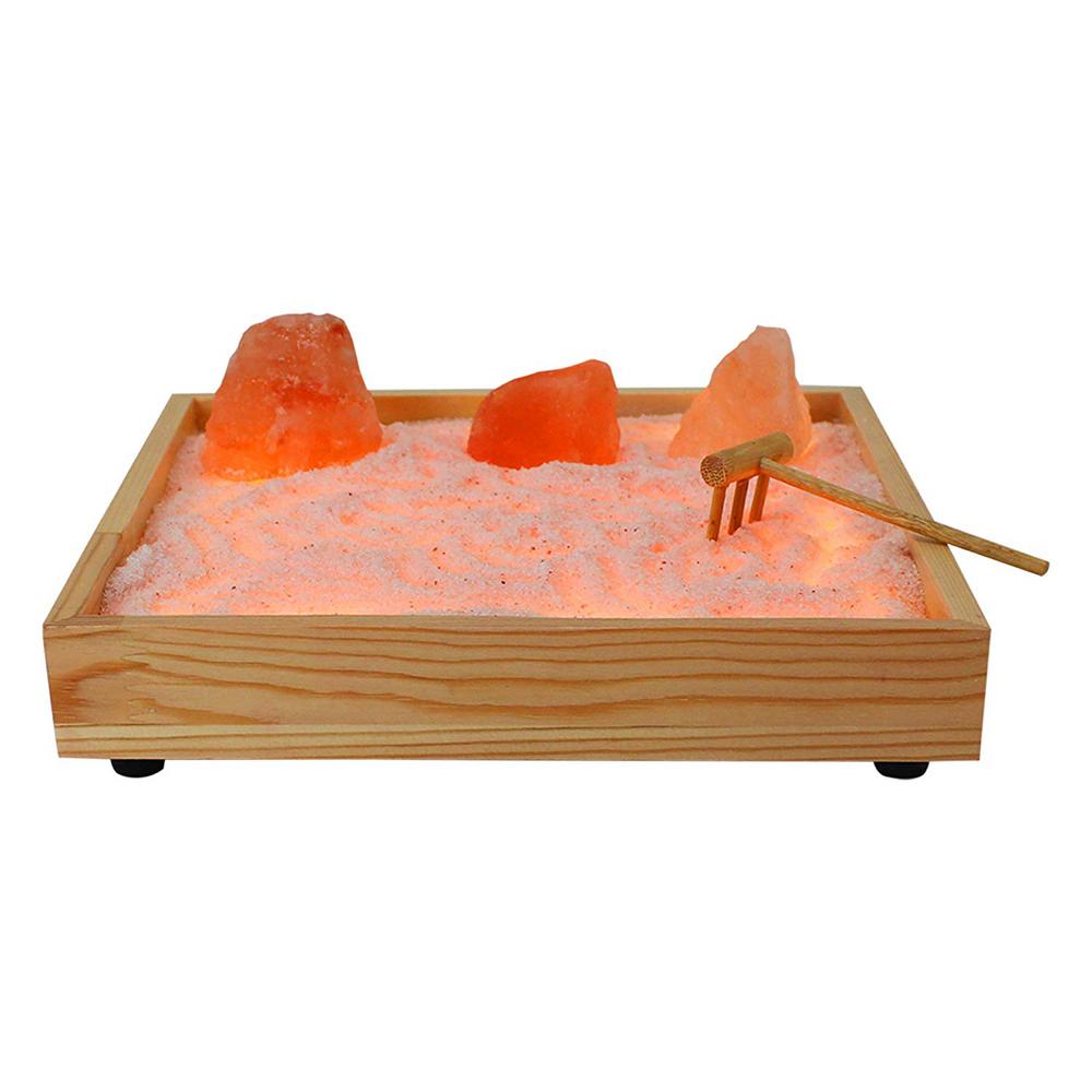 Himalayan Glow 2 in. Himalayan Pink Salt Zen Garden, 2-3 lbs.