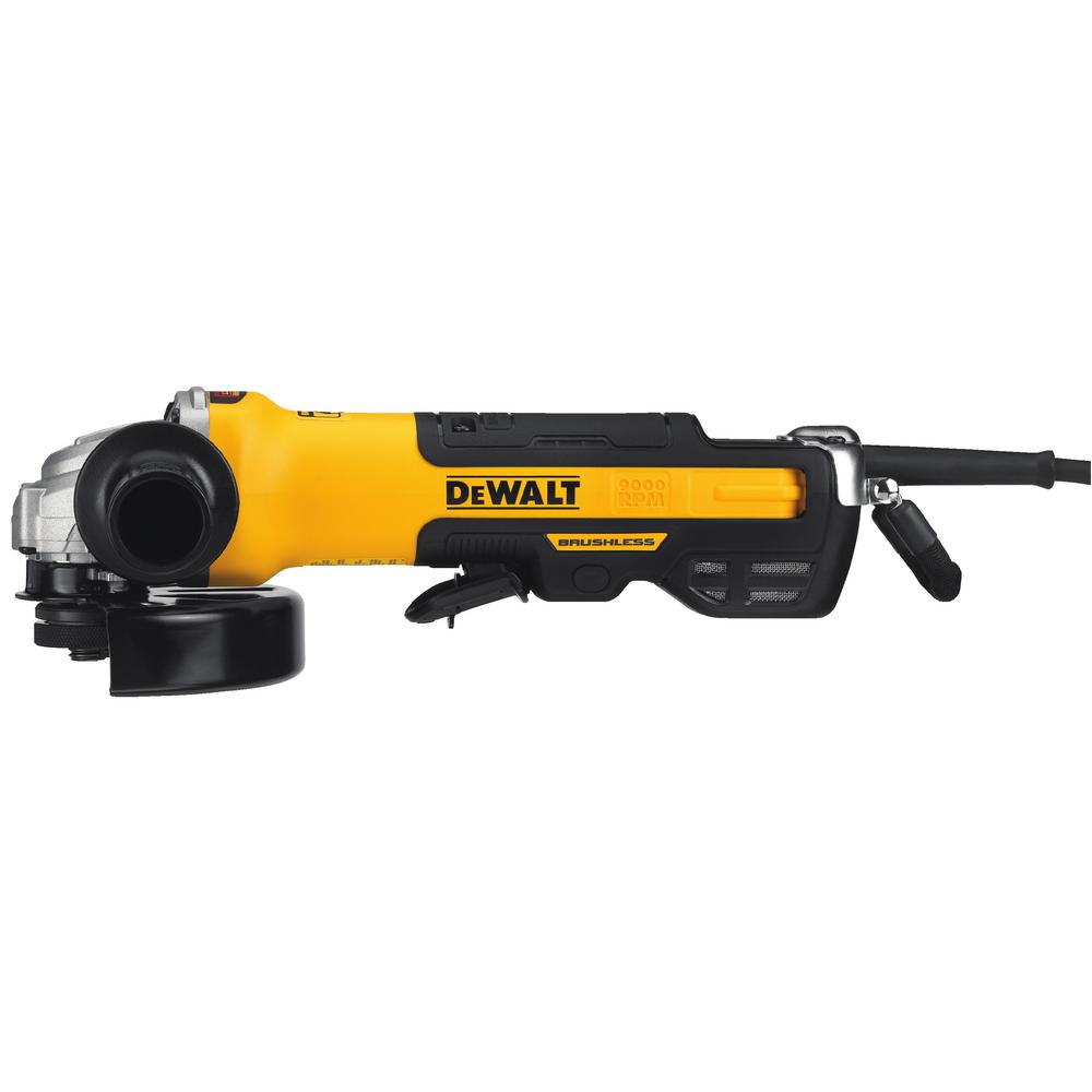 DEWALT 13 Amp Corded 5 in. to 6 in. Brushless Angle Grinder with Paddle SwitchDWE43244N The