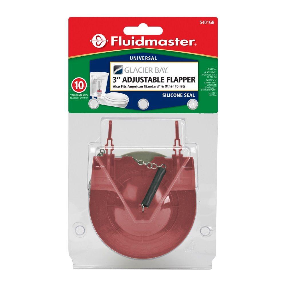 Fluidmaster Toilet Tank Flapper Valve 3in Water Replacement Plug for