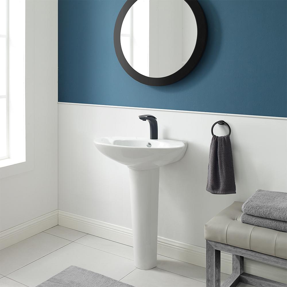 Swiss Madison Plaisir Pedestal Sink In Glossy White-SM-PS309 - The Home ...