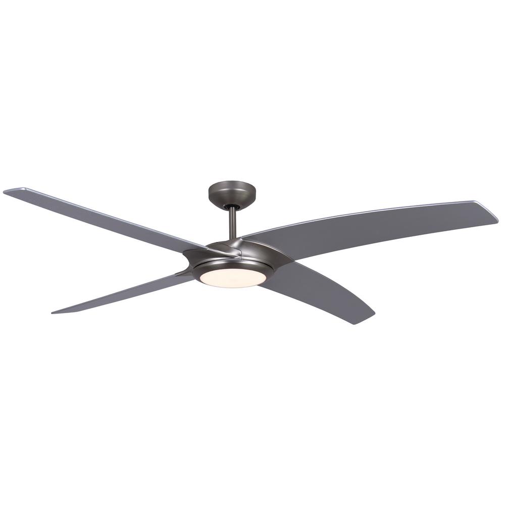 Troposair Starfire 56 In Brushed Aluminum Ceiling Fan With Led Light