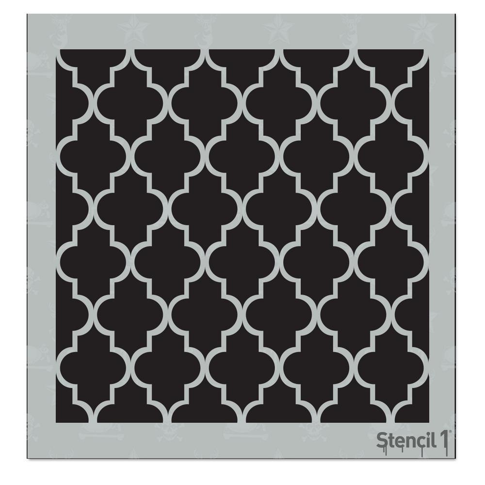 Stencil1 Quatrefoil Full Small StencilS1_PA_101_S The Home Depot