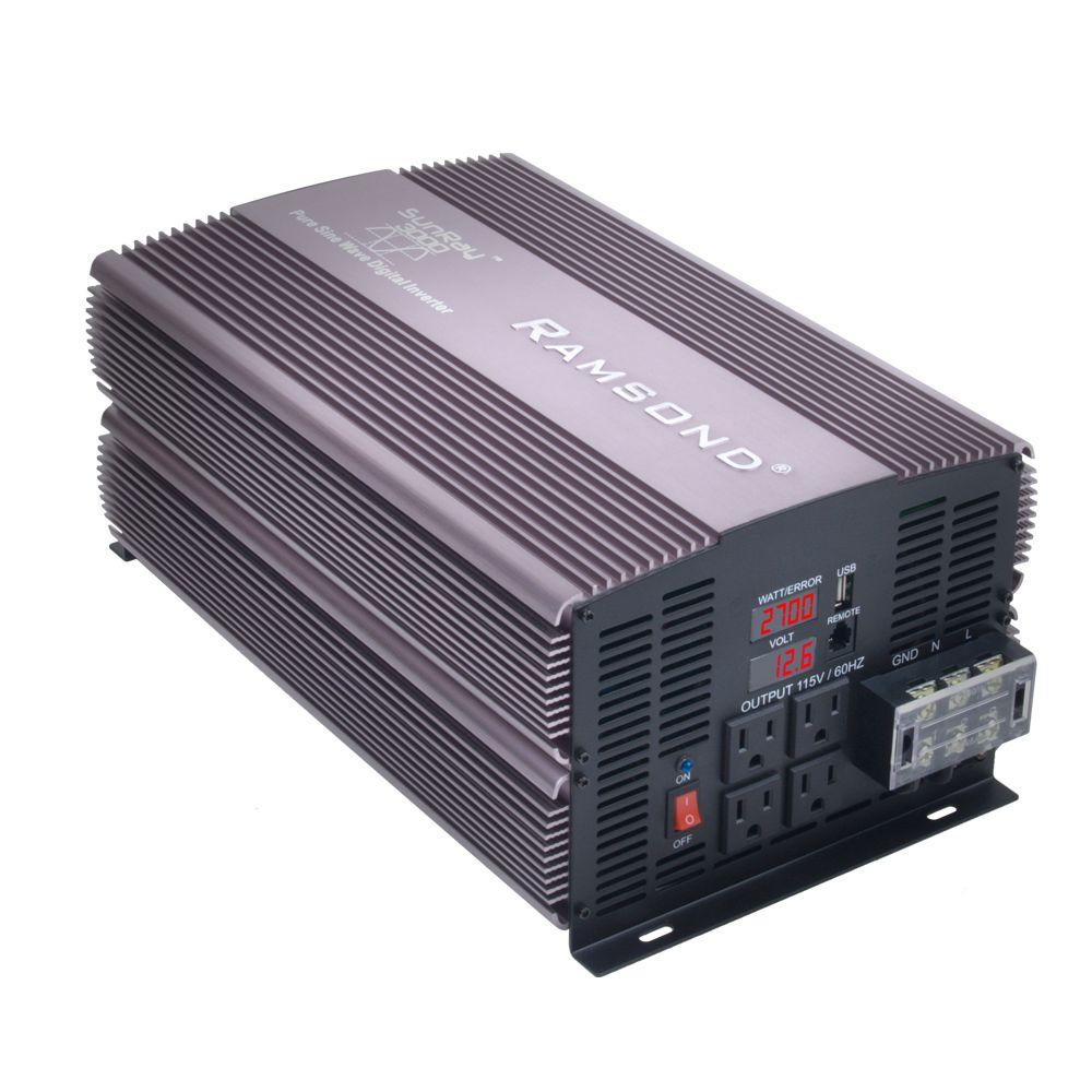 Ramsond Sunray 3000 Pure Sine Wave Intelligent DC to AC Inverter (24