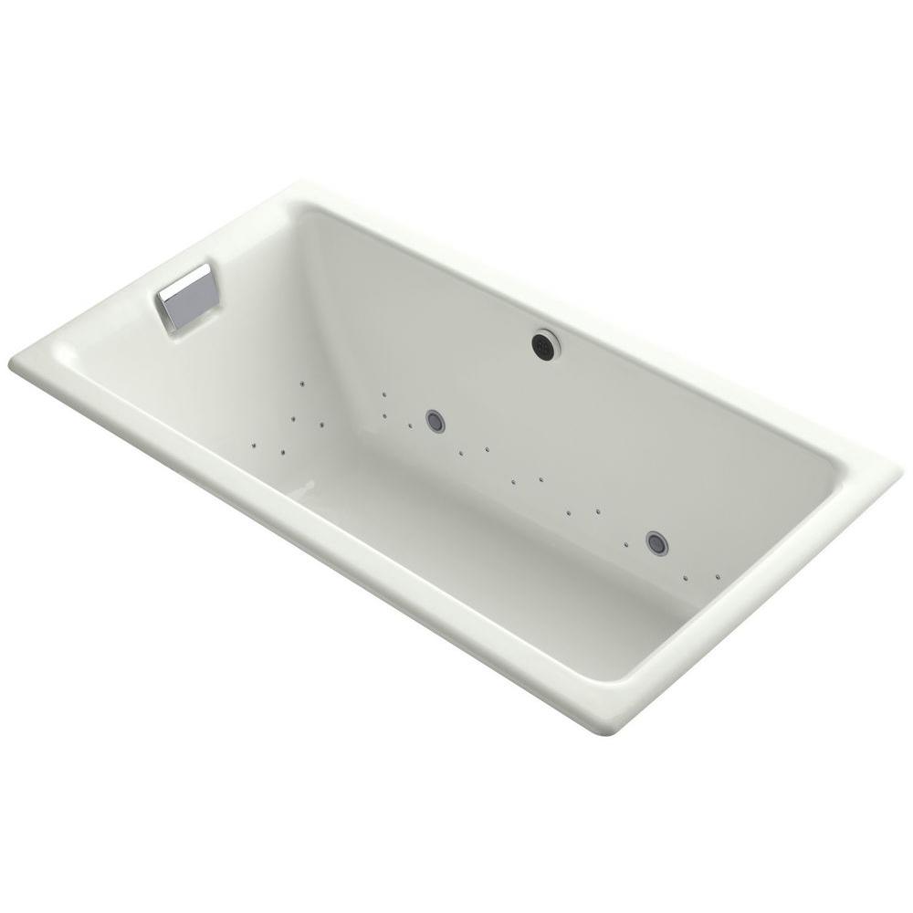 KOHLER Tea-for-Two 5.5 ft. Air Bath Tub in Dune-K-856-GCCP-NY - The ...