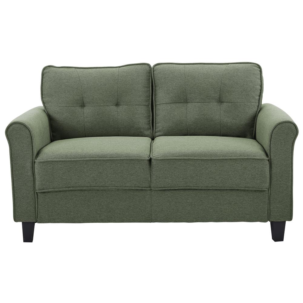 Lifestyle Solutions Hazel 30.3 in. Green 2Seater Loveseat with
