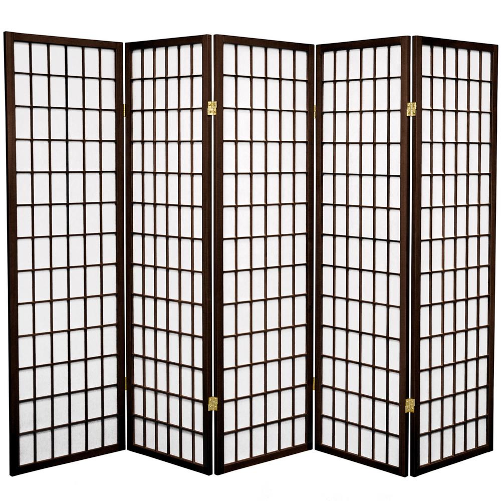 5 ft. Walnut 5Panel Room DividerWP60WAL5P The Home Depot